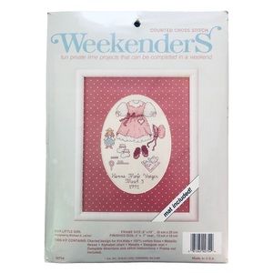 Weekenders Counted Cross Stitch Kit Our Little Girl Granny Core New